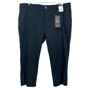 Lee Riders Womens Capri Pants Straight‎ Shape Illusions Slim Fit Black Sz 22 M